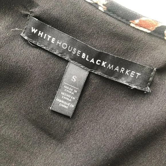 WHBM Floral Shift Dress S Black - Picture 8 of 8